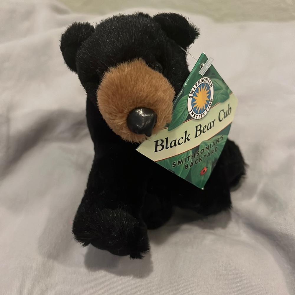 Black bear cub plushie